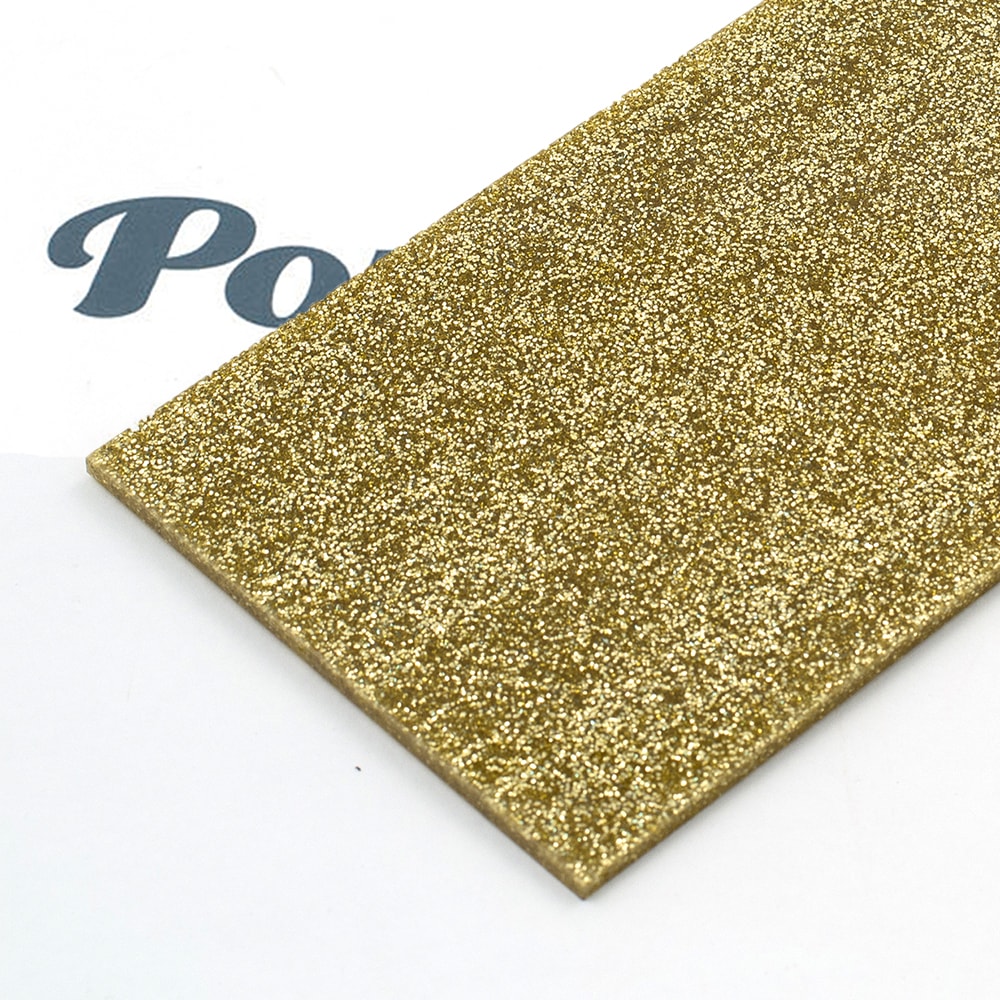  Gold Glitter Acrylic Sheets